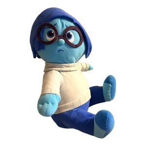 Large 19 inch Disney Pixar Sega Inside Out Sadness Character Plush  - Japan/RARE